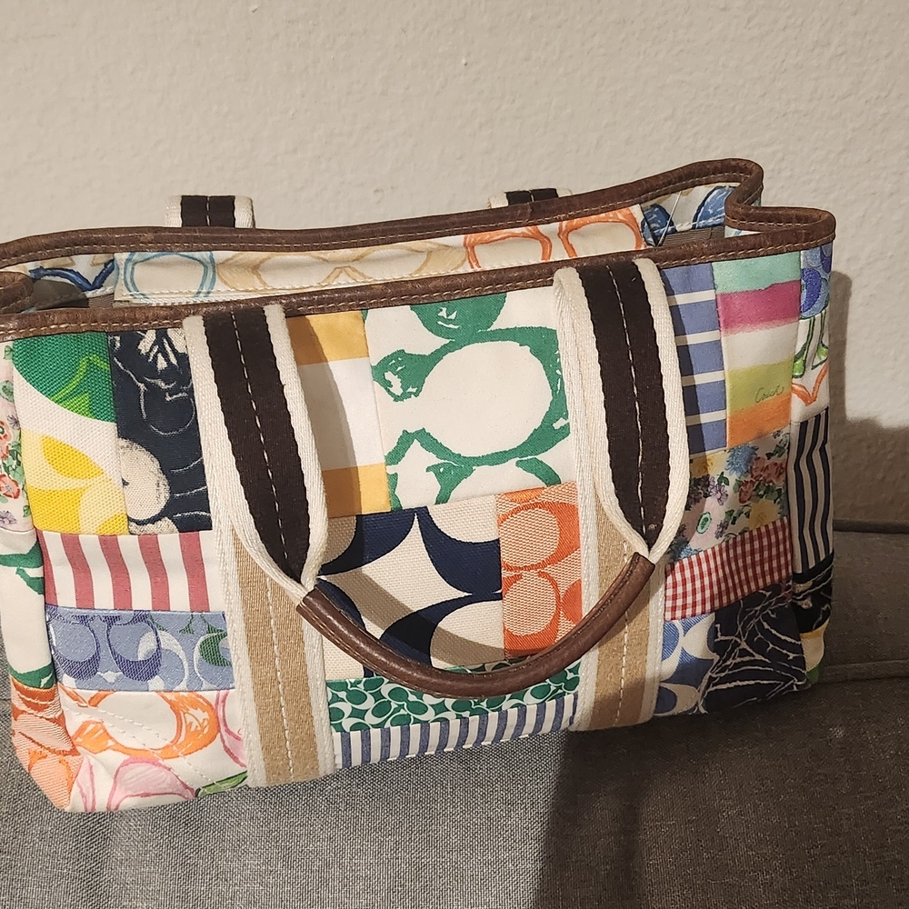 Colorful Patchwork Tote Bag